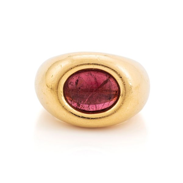 An 18K gold and tourmaline Pomellato ring